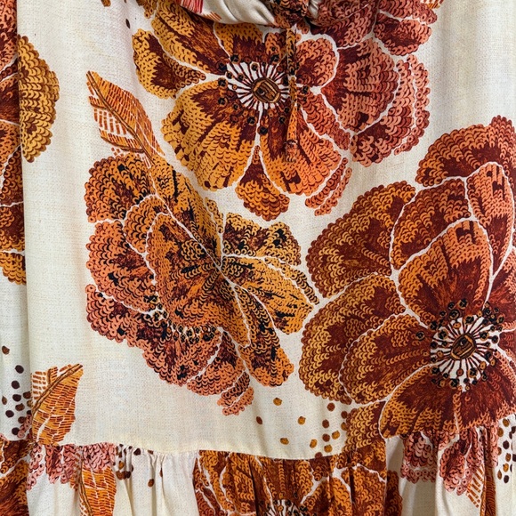 FARM Rio Anthropologie floral cutout maxi dress women’s XL EUC - Picture 4 of 8